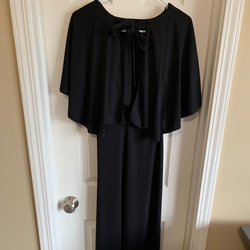 Asos long black dress size 4